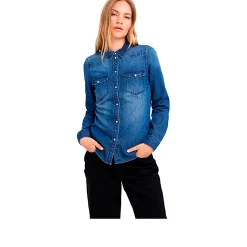 Donna VERO MODA Camicie<MARIA DENIM SLIM SHIRT MIX Slim fit